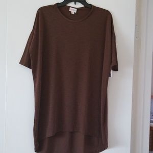 BROWN LuLaRoe Irma Tunic Sz XS NWT